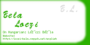 bela loczi business card